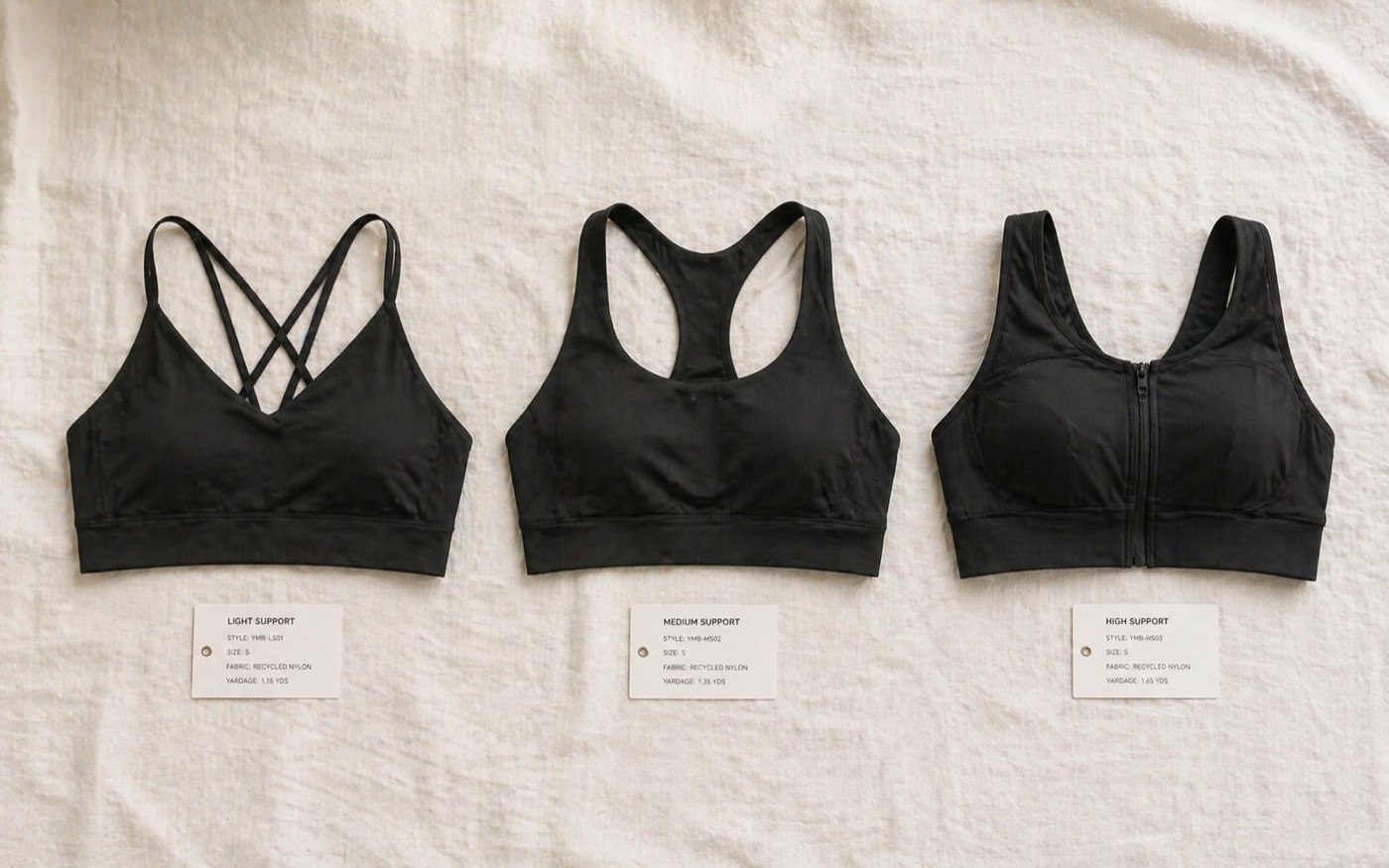 Light, medium and high support — one base, three constructions